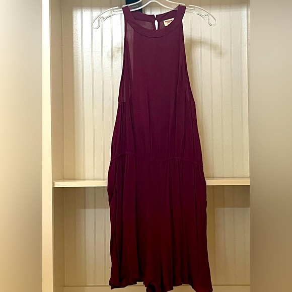 Mossimo Plum-Colored Sleeveless Romper | M - Picture 3 of 4